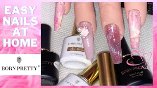 Easy Beginner Nails BORN PRETTY Review Cat Eye & Nude Jelly Gel Polish