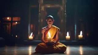 Monk Candlelit Meditation | Darkened Sanctuary | Calming Ambient Music