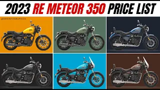 2023 Royal Enfield Meteor 350 Price List [11 Colours] 🔥