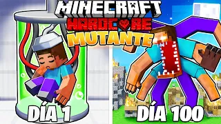 SOBREVIVÍ 100 DÍAS como un MUTANTE en MINECRAFT HARDCORE!