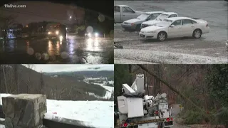 Winter storm drops snow and ice in north Georgia