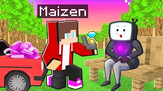 Maizen PROPOSES to TV WOMAN in Minecraft! - Parody Story(JJ and Mikey TV)