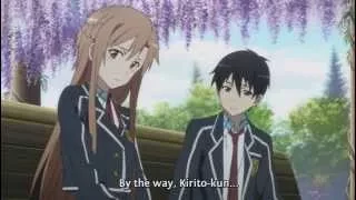 Sword Art Online - Kirito holds Asuna's hand (HD)