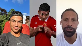 👀 Ronaldo,Benzema..Varane & Rio reaction to Casemiro joining Manchester United