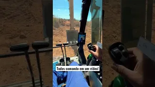 Todos comandos da escavadeira em um vídeo