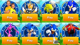 Sonic Dash vs Sonic Dash 2:Sonic Boom - Nine Tails vs Super Sonic Boom vs Vlad & Niki - Run Gameplay