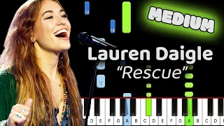 Rescue Piano - How to Play Lauren Daigle Rescue Piano Tutorial! (Medium)