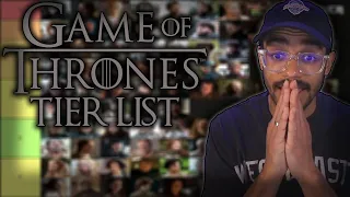 "GAME OF THRONES" CHARACTER TIER LIST!