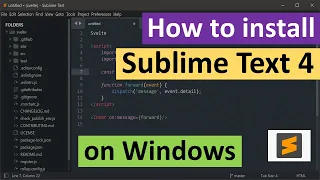 How to Install Sublime Text 4 on Windows