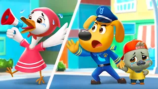 Baby Swan Got Lost | Police Cartoon | Kids Cartoon | Sheriff Labrador | BabyBus