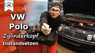 VW Polo 9N Zylinderkopf Instandsetzen | Ventilschaftdichtung wechseln | Cylinder head repair |