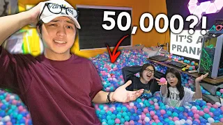 Turning My Brother’s Room Into A GIANT BALL PIT!