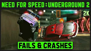 Need for Speed Underground 2 - Funny Fails & Crashes Compilation - 2K 60 FPS