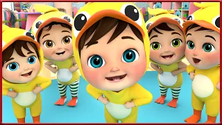 Six little ducks Learning to Swim 🐣 🐥 🦆 | Kids Songs | Learn with Banana - 2 HOUR Nursery Rhymes