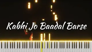 Kabhi Jo Baadal Barse | Arijit Singh | PIANO TUTORIAL | Jackpot | Pragya