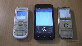 Incoming call & Outgoing call at the Same time Samsung 1200M+ Explay alto+Nokia 6700 Gold
