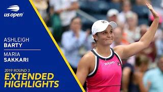 Ashleigh Barty vs Maria Sakkari Extended Highlights | 2019 US Open Round 3