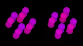 16-balls-3d. Rotation in four-dimensional space. 4D. Fourth dimension. Hyperspace.