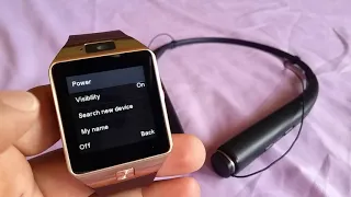 How to connect HBS-780 bluetooth headset to DZ09 smart watch