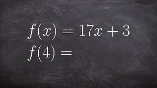 Learn how to evaluate a function for a given value