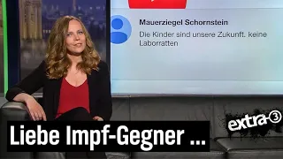 Sarah Bosetti antwortet Impfgegnern | extra 3 | NDR