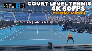 Rafael Nadal Full 2023 Court Level Practice Match VS Hubert Hurkacz | The Final Dance? (4K 60FPS)