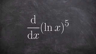 Using the chain rule to take the derivative with the natural logarithm