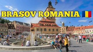 Brasov Romania City Centre Walk 2022 4K