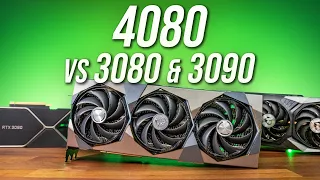 RTX 4080 vs 3080 & 3090, 20 Games at 4K, 1440p & 1080p