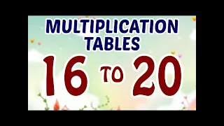 table 16 to 20 | 16 Se120Ka Table 16 se 20Ka Pahada | Table | Multiplication Table16 to 20 English