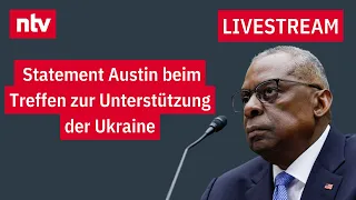LIVE: Statement US-Verteidigungsminister LLoyd Austin beim Treffen der Ukraine-Kontaktgruppe