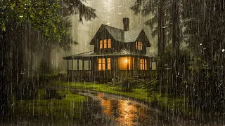 HEAVY RAIN at NIGHT on Roof Sleep FAST - Fight Insomnia, Sleep Better, Reduce Stress, Relax, ASMR