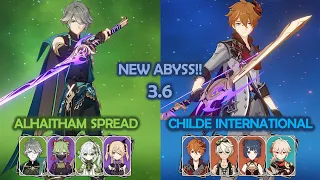 3.6 ABYSS Alhaitham Spread & Childe International Genshin Impact