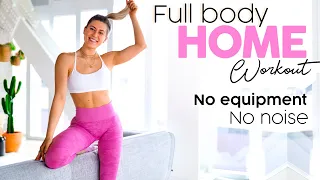 20 MINUTE FULL BODY HOME WORKOUT! No Equipment, No Noise!