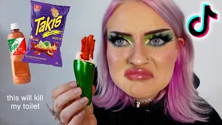 Trying viral Tik Tok food trends (and for sure getting diarrhea from them)