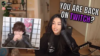 Valkyrae’s REACTION to Sykkuno RE-JOINING TWITCH🟣