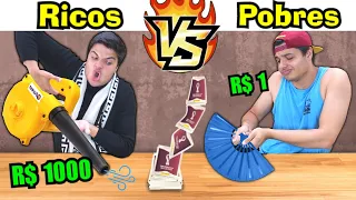 RICOS VS POBRES BAFÃO DE 1000 REAIS VS BAFÃO DE 1 REAL #43 (figurinhas da copa)