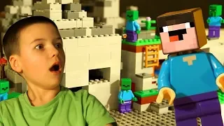 Лего НУБик Голова Кубик, КОСТЯ и Борька - Анимация LEGO Minecraft