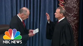 Chief Justice Roberts Swears In Senators For The Impeachment Trial Of President Trump | NBC News