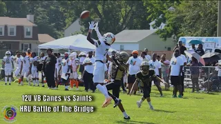 FREE FLOW VISUALS - 12U VB Canes vs Saints. HRU "Battle of the Bridge" Highlights. #youthfootball