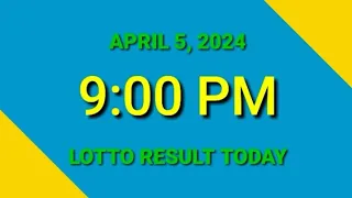 Lotto Result Today April 5, 2024 9pm PCSO Friday