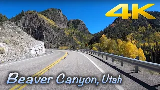 4K Scenic Drive in Beaver Canyon, Beaver, Utah - Relaxing Drive with Instrumental  Music