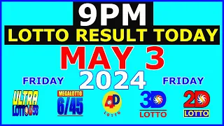 Lotto Result Today 9pm May 3 2024 (PCSO)