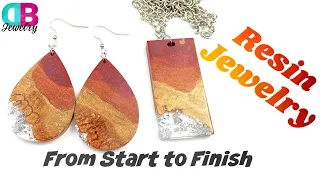 Resin Earring Tutorial for Beginners - DIY Resin Jewelry Set - Resin Tutorial from Start to Finish