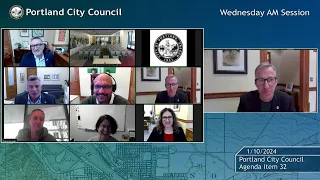 Portland City Council Meeting AM Session 1/10/24