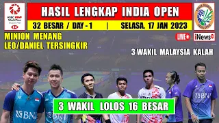 Hasil Lengkap India Open 2023 Hari Ini Day 1 R32 ~ MINION Menang ~ 3 Wakil Indonesia Lolos 16 Besar