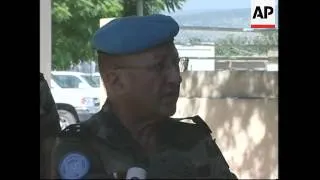General Alain Pellegrini, UN force commander in south Lebanon, comments