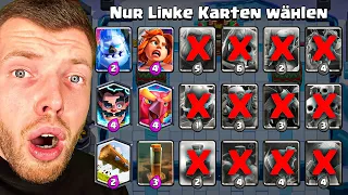 😱❌NUR LINKE KARTEN WÄHLEN im MEGA AUSWAHL MODUS... (Katastrophe) | Clash Royale Deutsch