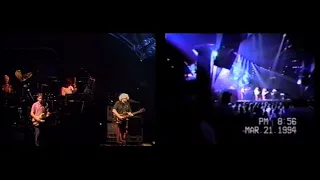 Grateful Dead March 21 1994 Richfiled Coliseum, Richfield, OH split screen with matrix audio 3-21-94