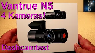 Dashcamtest Vantrue N5 mit 4 Kameras! 1944p (Nexus 5) Endlich GPS direkt dabei - UVP 380€